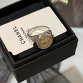 18K Chanel 25K Black Gold Heart Ring