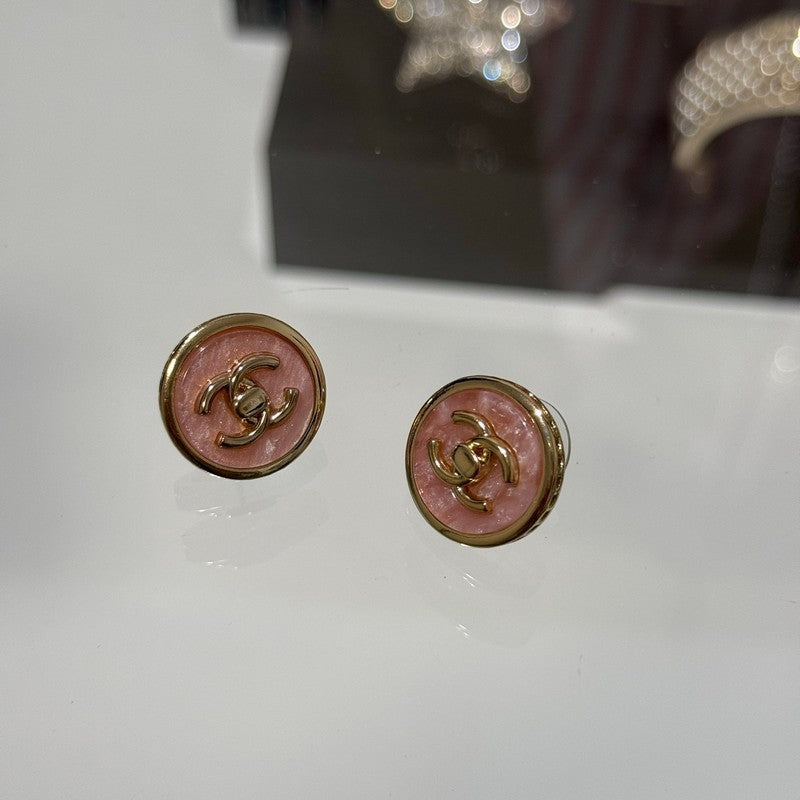 18K Chanel 25B Pink Gold Earrings