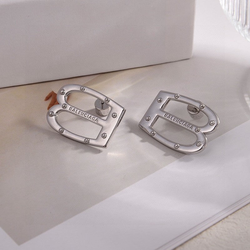 18K Balenciaga Gold Earrings