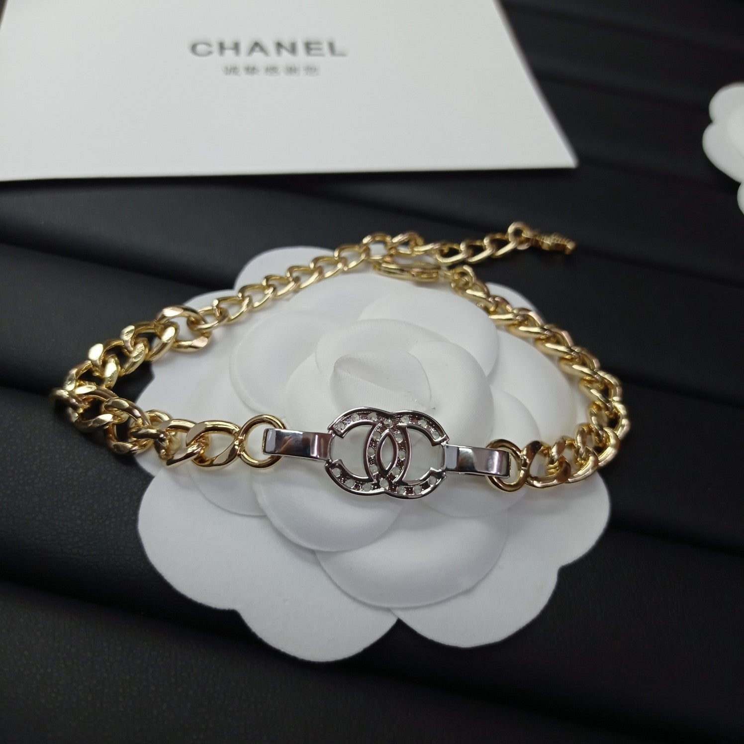 18K Chanel Diamond Chain Bracelet