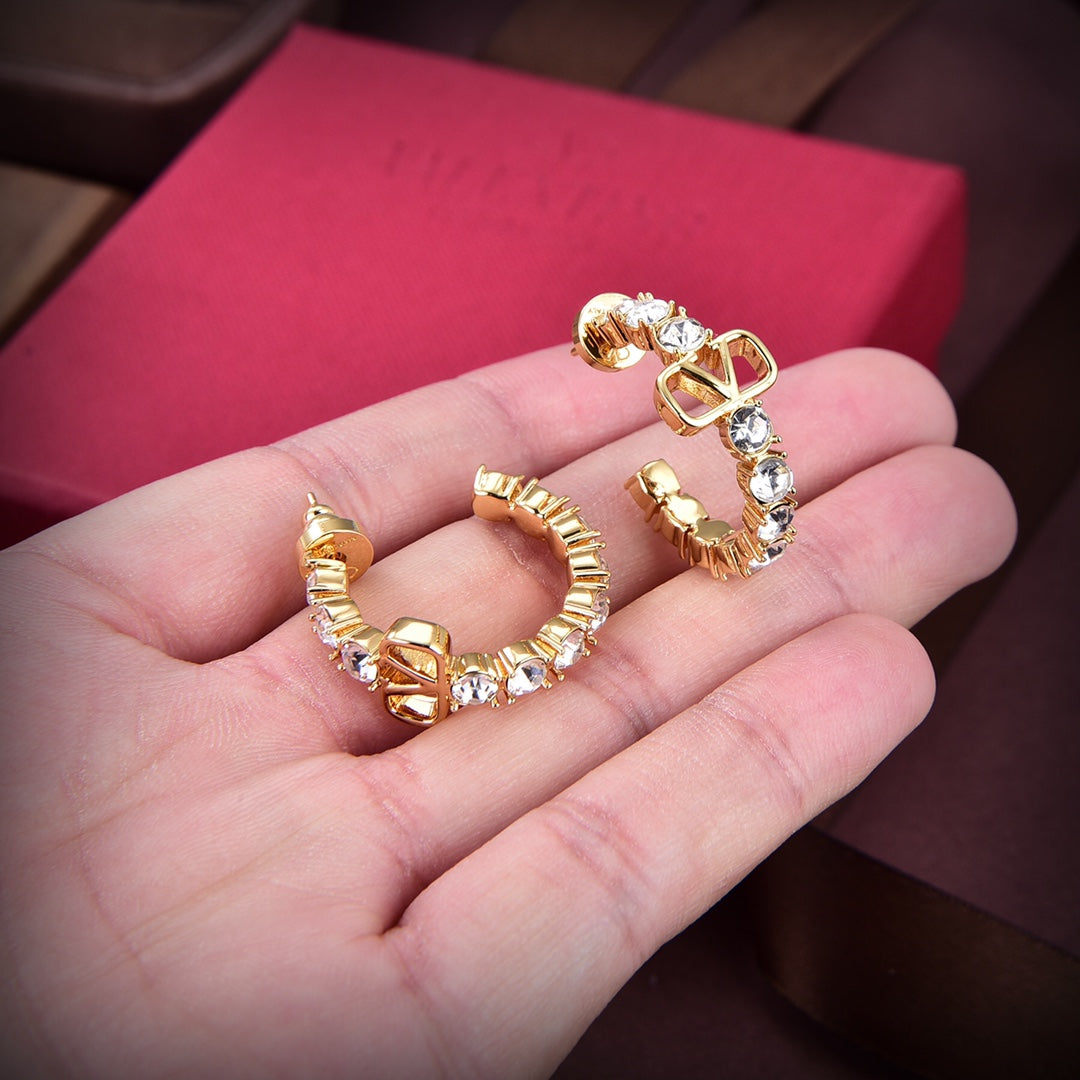 18K Valentino Garavani Vlogo Signature Earrings
