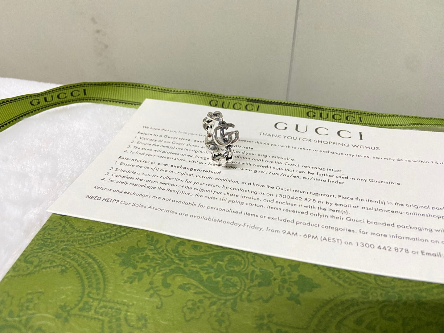 Gucci Interlocking G Chain Ring