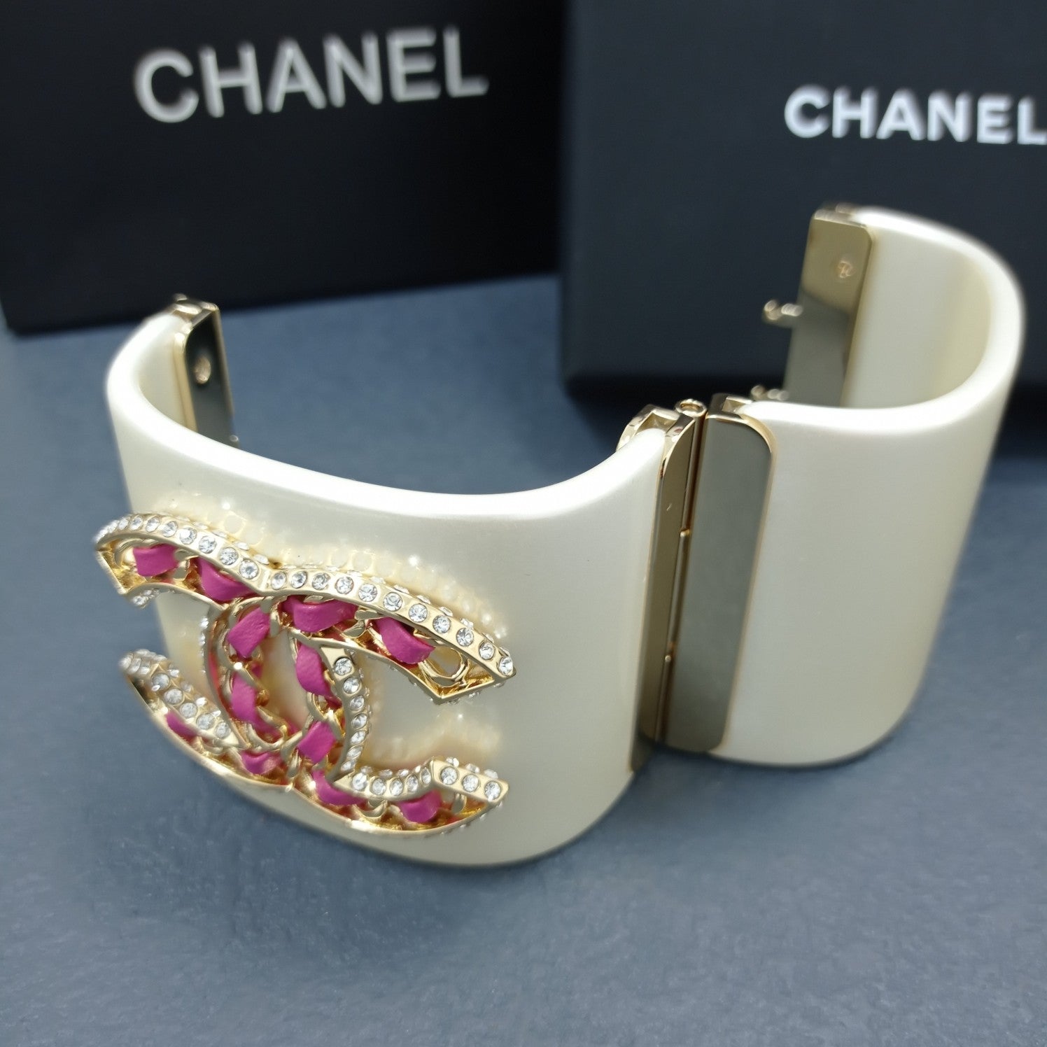 18K Chanel Pink Crystals Bracelet