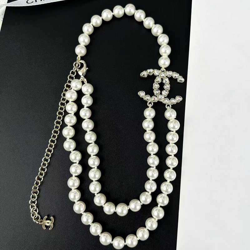 18K Chanel 25B Long Pearls Necklace