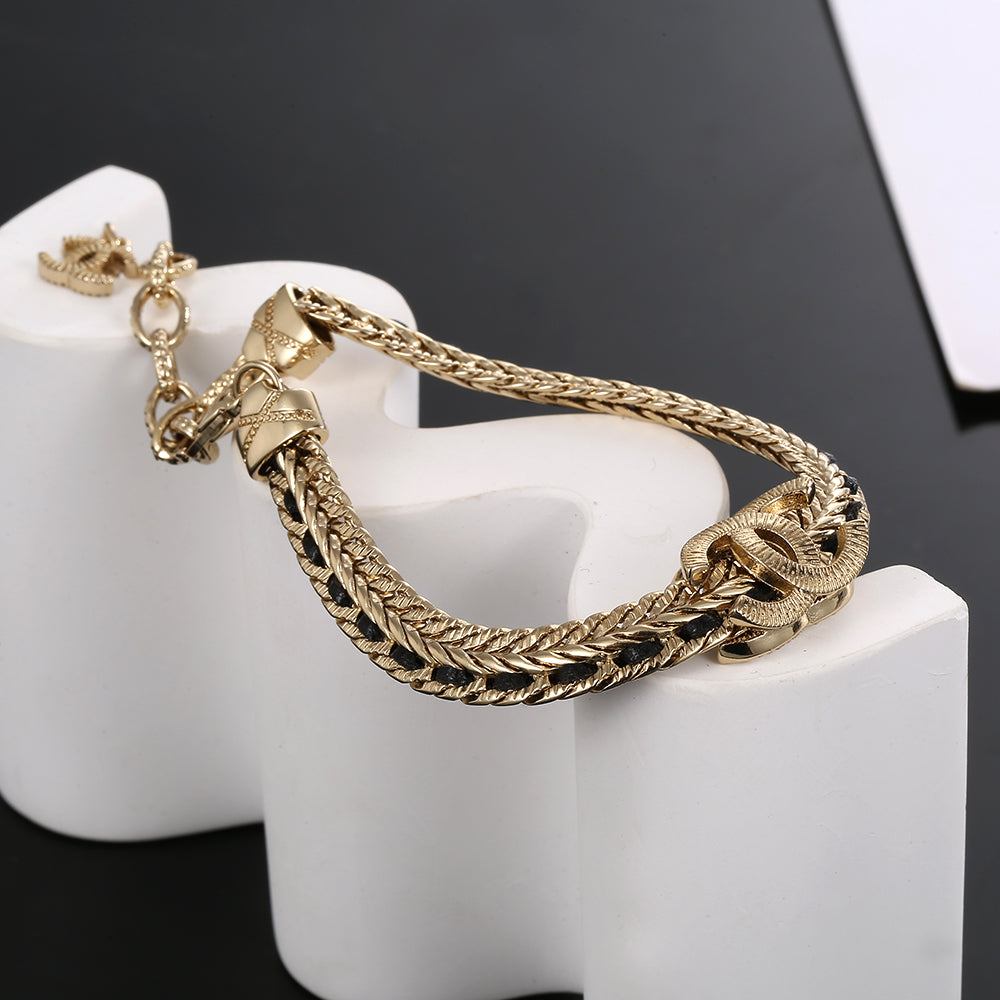 18K Chanel Strass Chain Bracelet