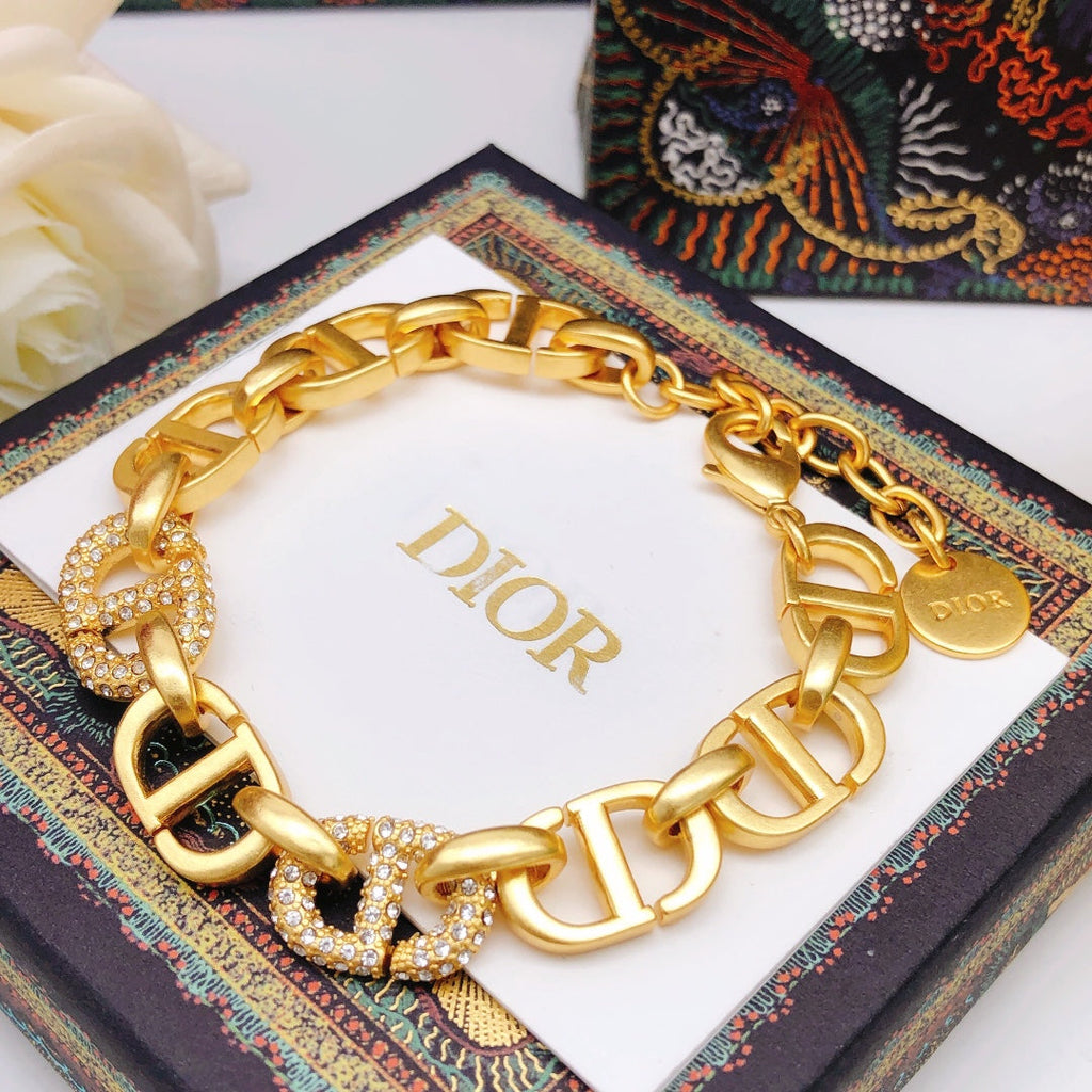 18K Dior Diamond Chain Bracelet