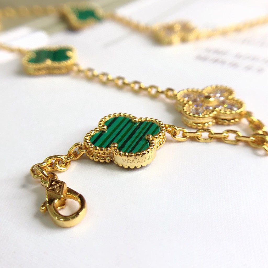 18K Van Cleef & Arpels Vintage Alhambra 20 Motifs Long Clover Necklace