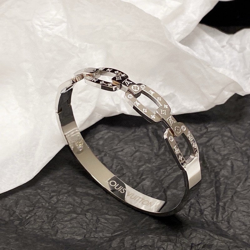 18K Louis Vuitton White Gold Bracelet