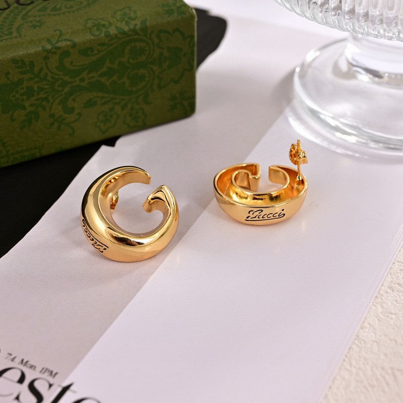 18K Gucci Logo Earrings