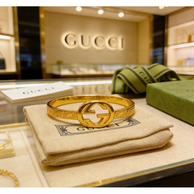 18K Gucci Interlocking G Gold Bracelet