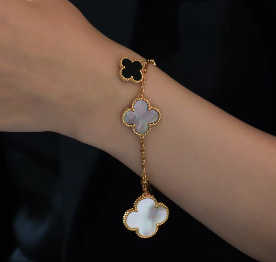 18K Van Cleef & Arpels Magic Alhambra Five Motifs Clover Bracelet