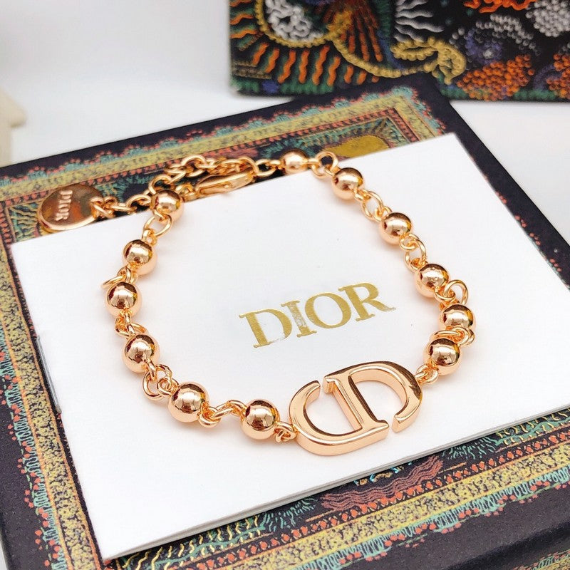 18K Dior Rose Gold Beads Bracelet