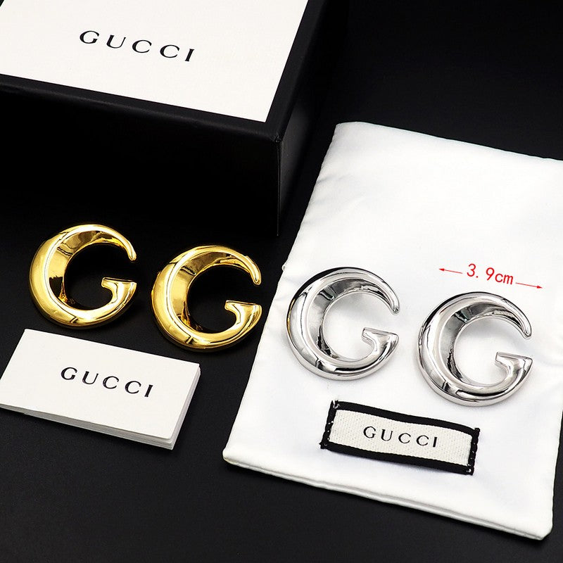 18K Gucci Large Gold Earrings