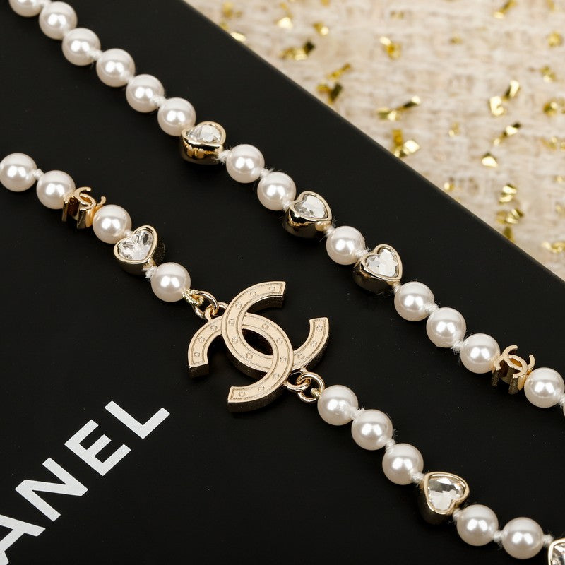 18K Chanel 25B Pearl Chain Necklace