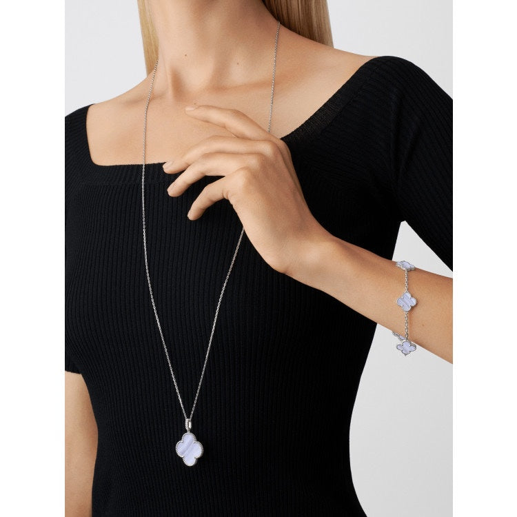 18K Van Cleef & Arpels Magic Alhambra Purple Necklace