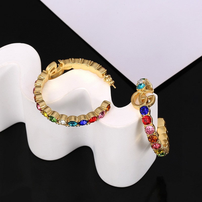 18K Gucci Color Crystal Earrings