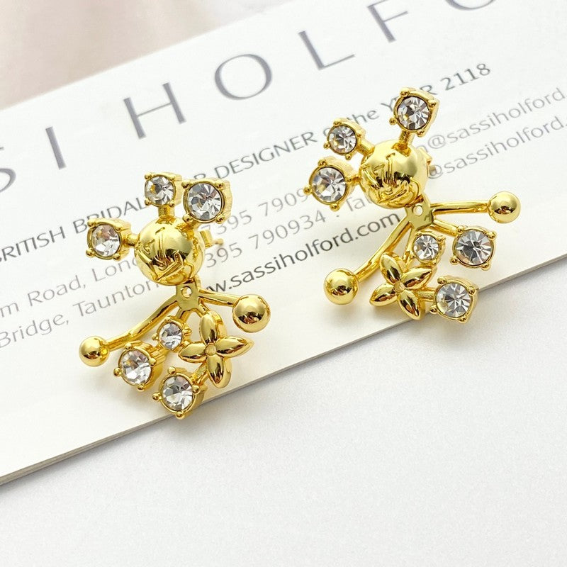 18K Louis Vuitton Diamond Earrings