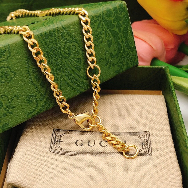 18K Gucci Interlocking G Pink Pendant Necklace