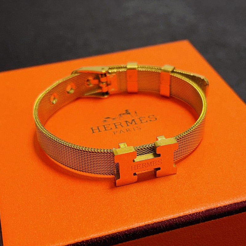 18K Clic Hermes Gold Chain Bracelet