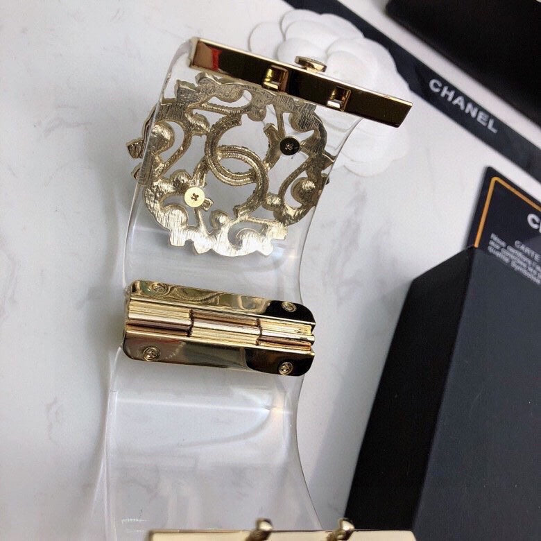 18K Chanel Transparent Cuff Bracelet