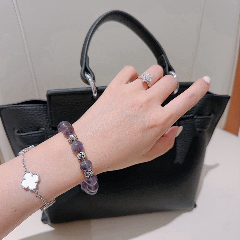 18K Gucci Anger Forest Purple Bead Chain Bracelet