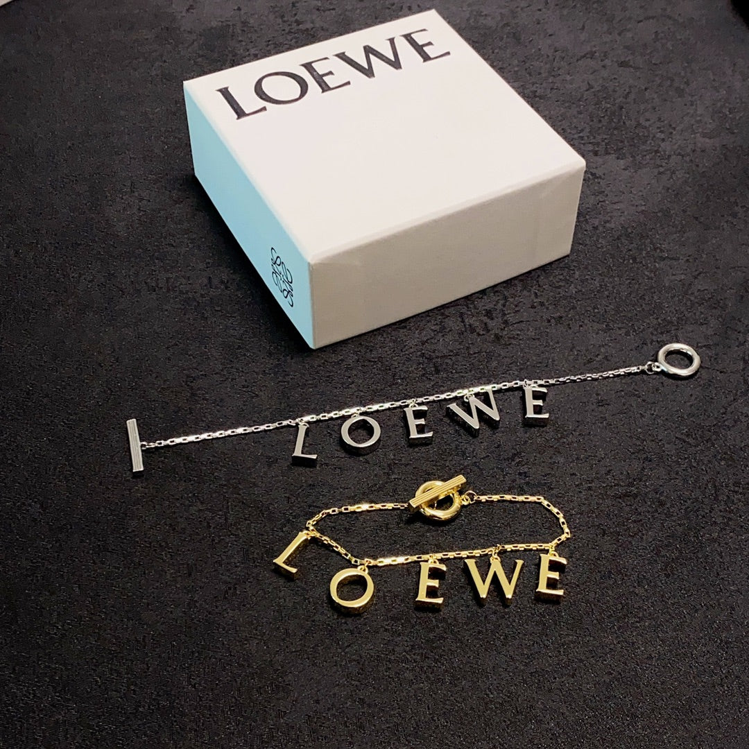 18K Loewe Anagram Letter Bracelet