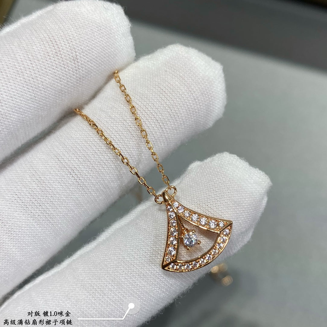 18K BVLGARI Divas' Dream Pave Diamond Openwork Necklace
