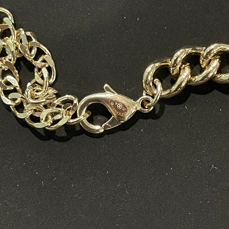 18K Chanel Black Leather Gold Lock Necklace