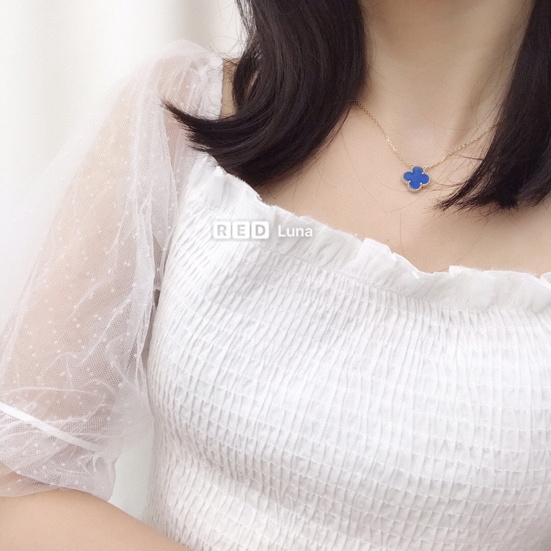 18K Van Cleef & Arpels Vintage Alhambra Agent Pendant Necklace
