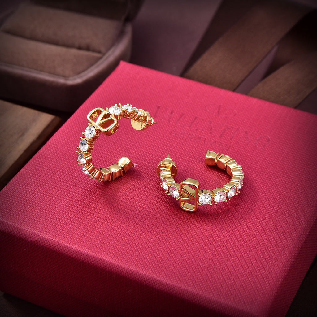 18K Valentino Garavani Vlogo Signature Earrings