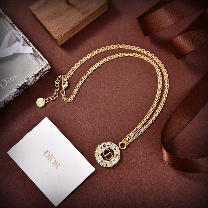 18K Petit Dior Crystals Necklace