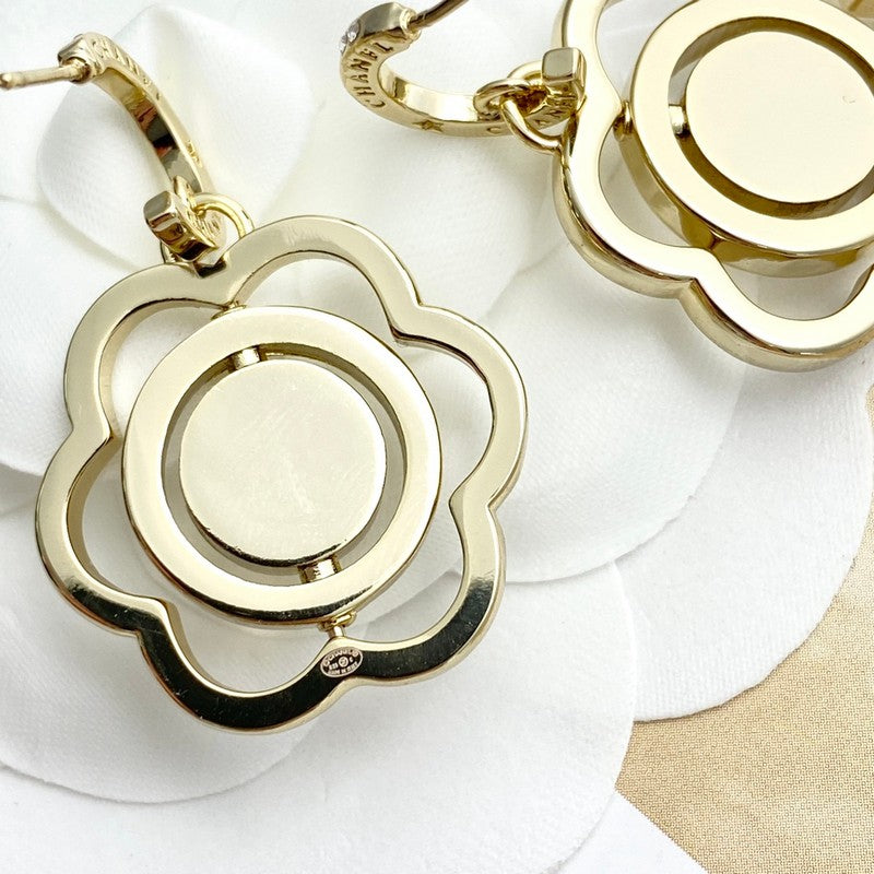 18K Chanel Camellia Gold Earrings