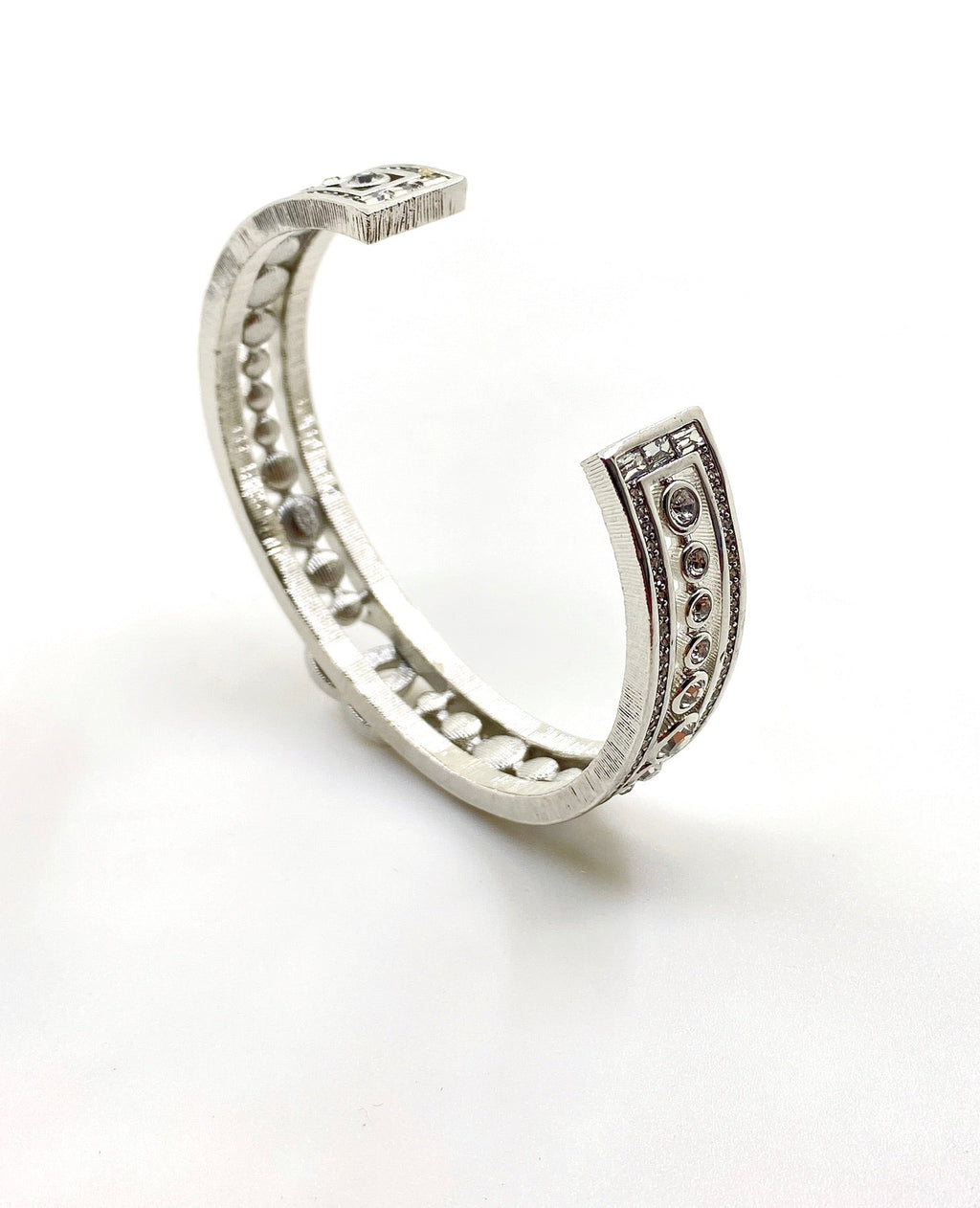 18K Chanel Cuff Crystals Open Bracelet