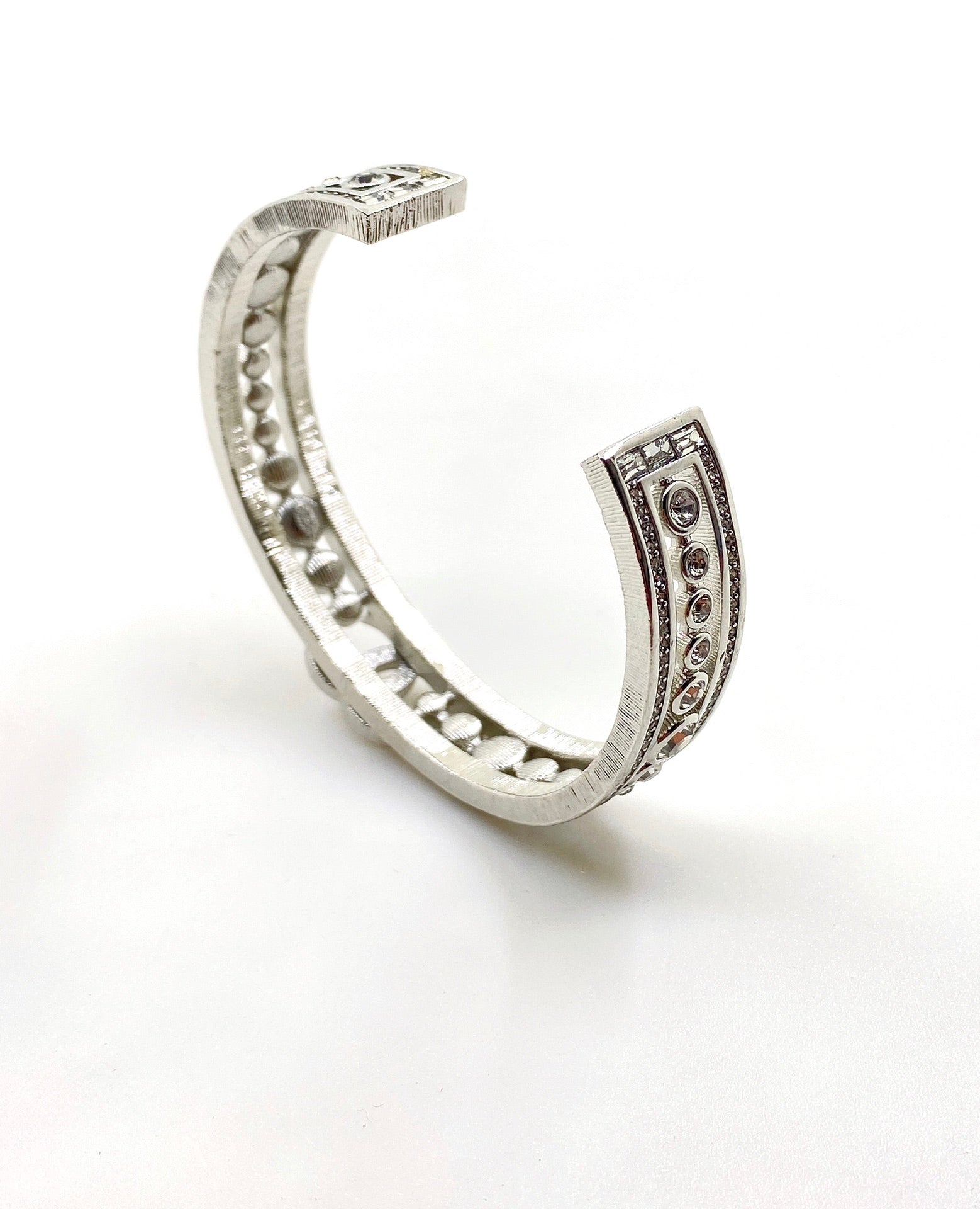 18K Chanel Cuff Crystals Open Bracelet