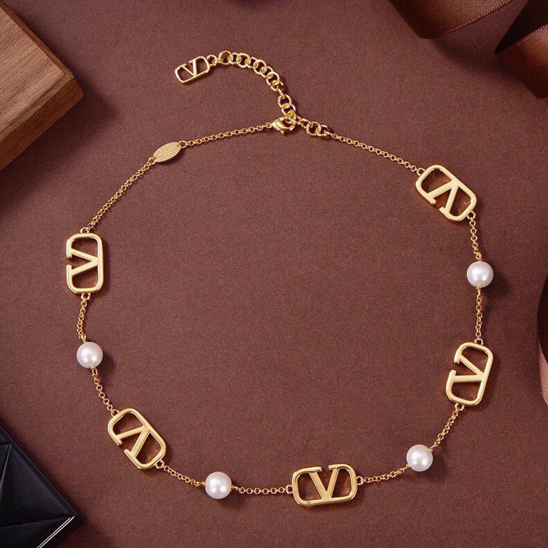 18K Valentino Garavani VLogo Necklace