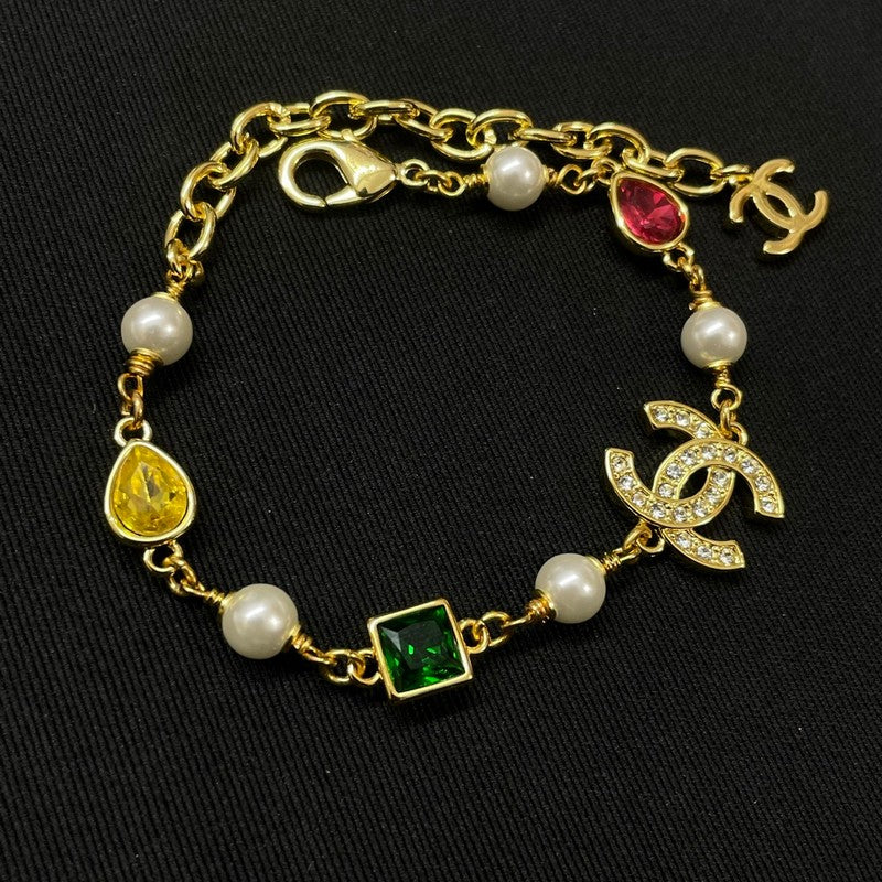 18K Chanel Color Ceystal & Diamond Bracelet