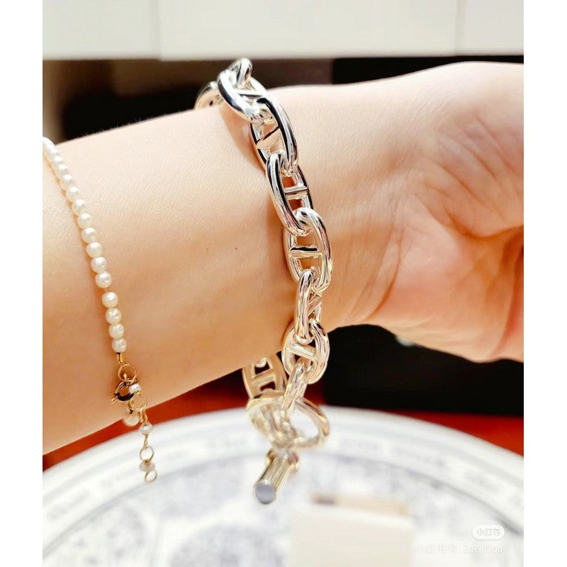 18K Hermes Cha?ne D'ancre Bracelet
