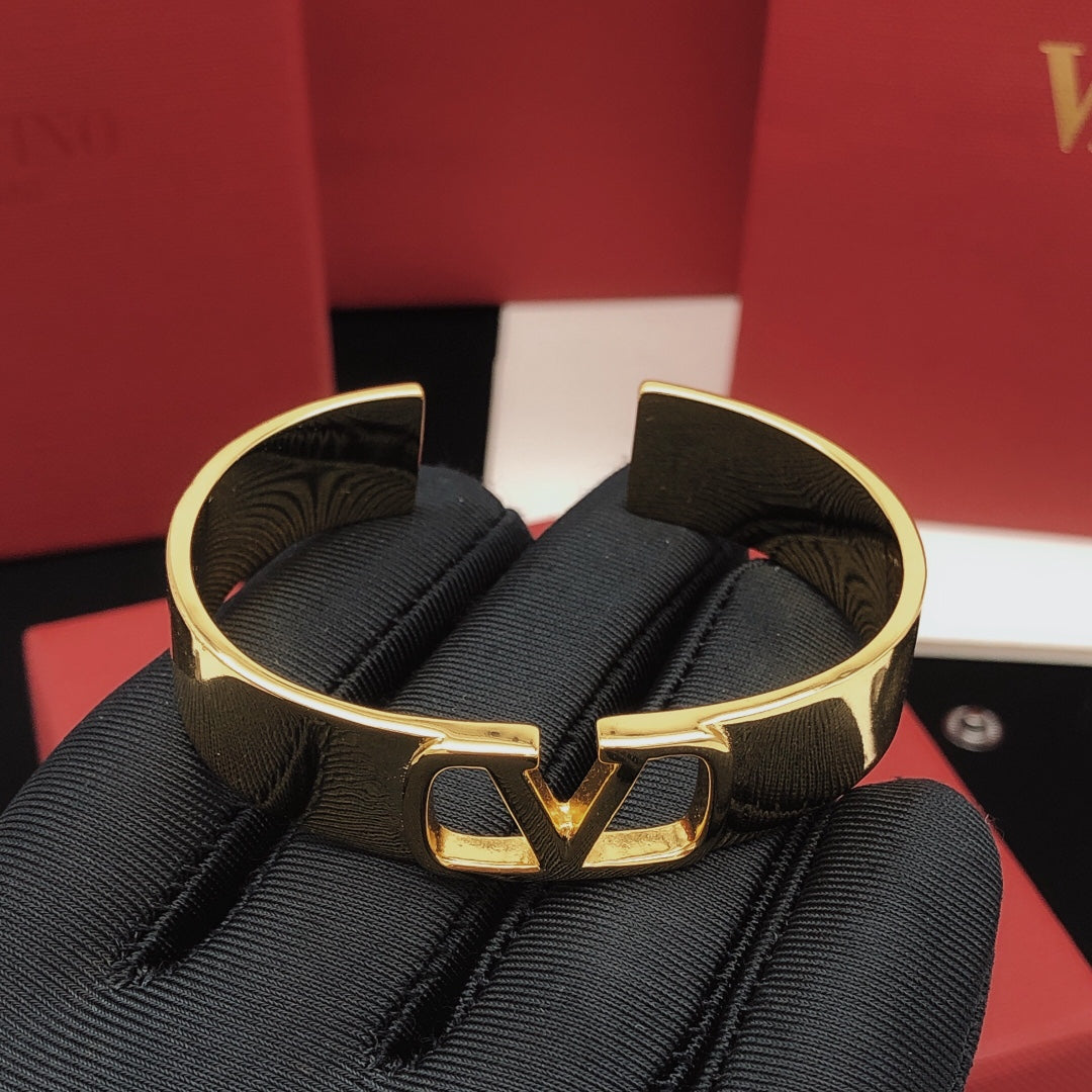 18K Valentino Vlogo Cuff Bracelet