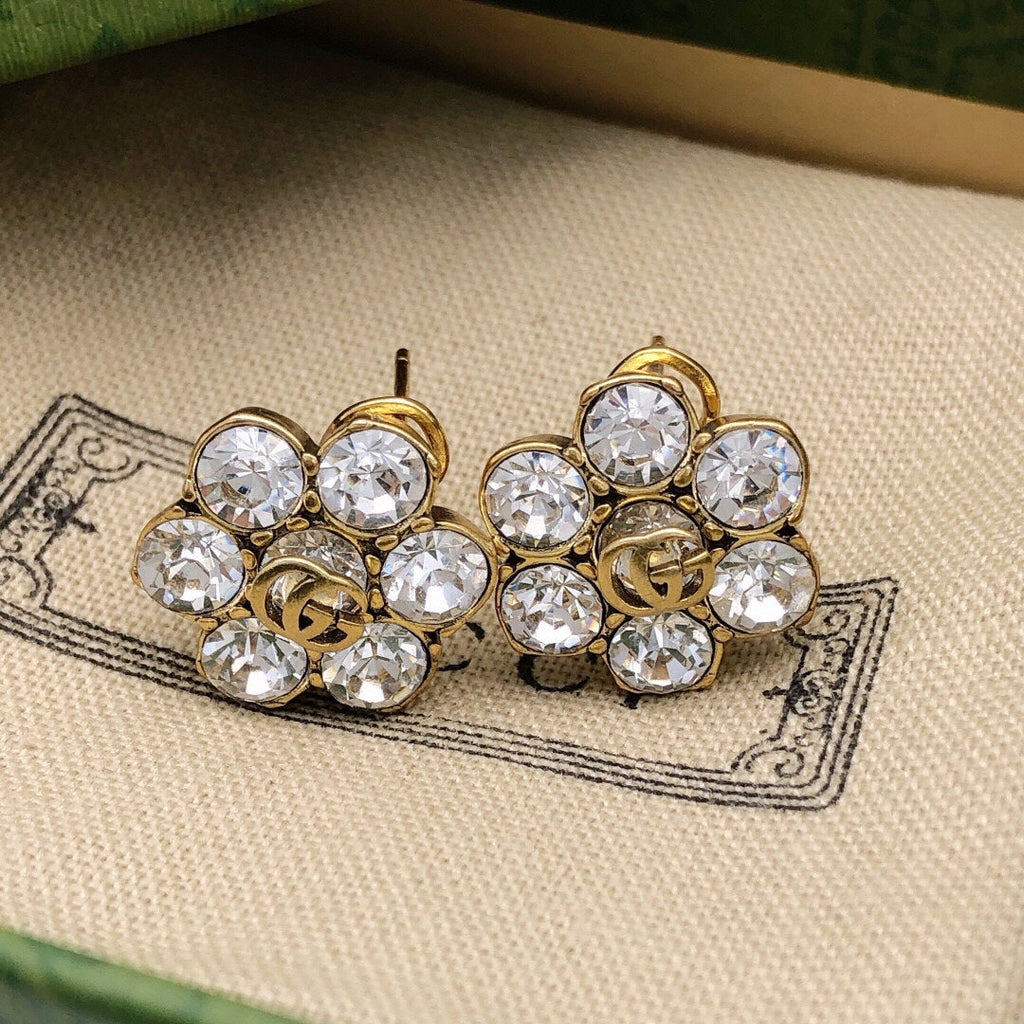 18K Gucci Crystals Earrings