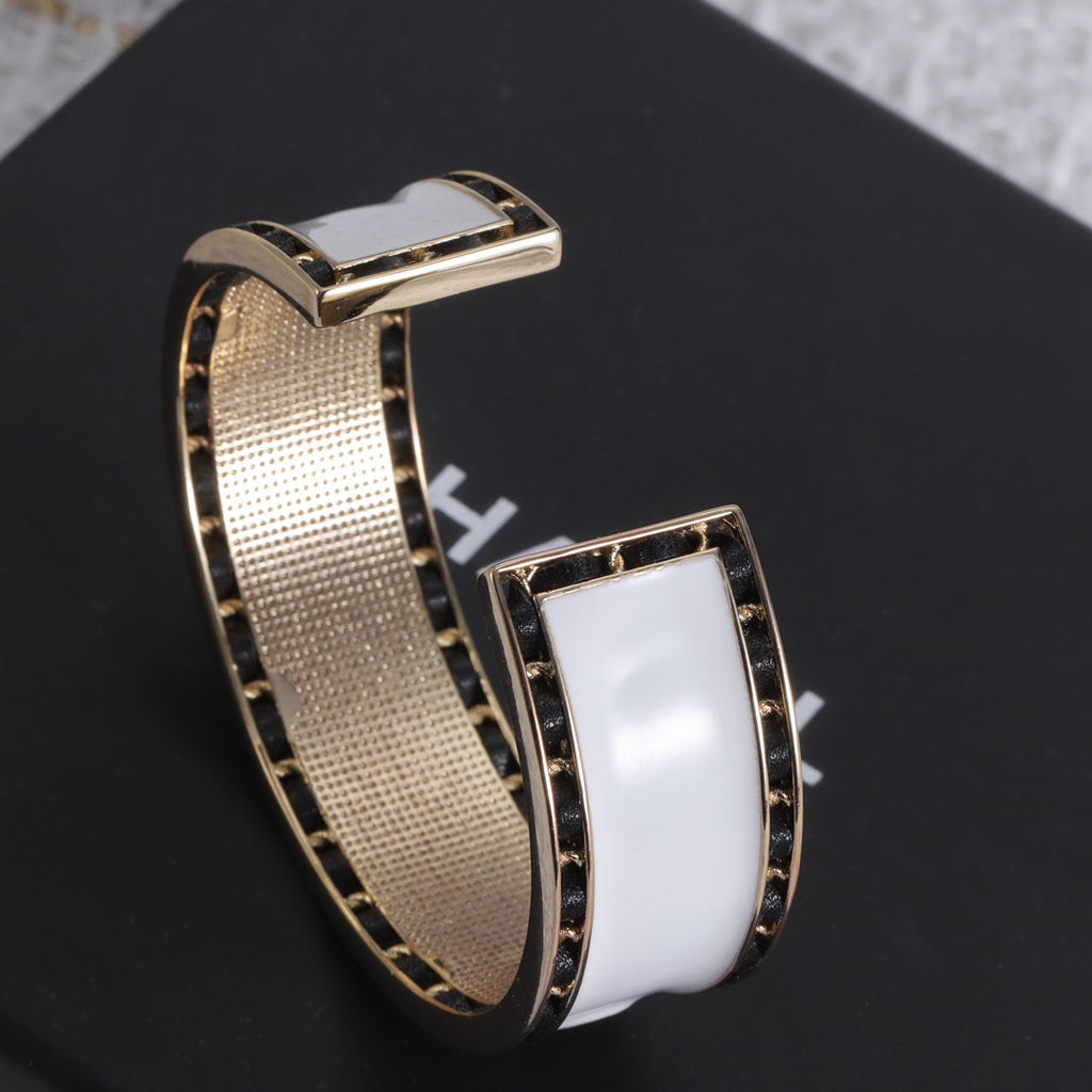 18K Chanel White Cuff Bracelet