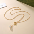 18K Gucci Blondie Pearl Drop Necklace