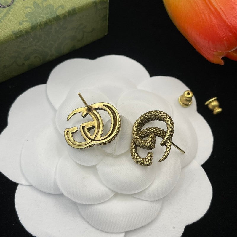 18K Gucci Twist Gold Earrings