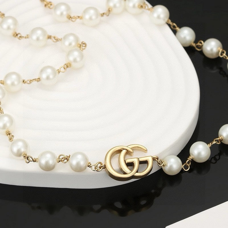 18K Gucci Pearl Necklace