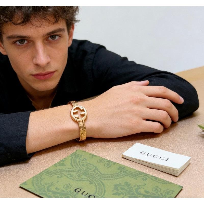 18K Gucci Interlocking G Gold Bracelet