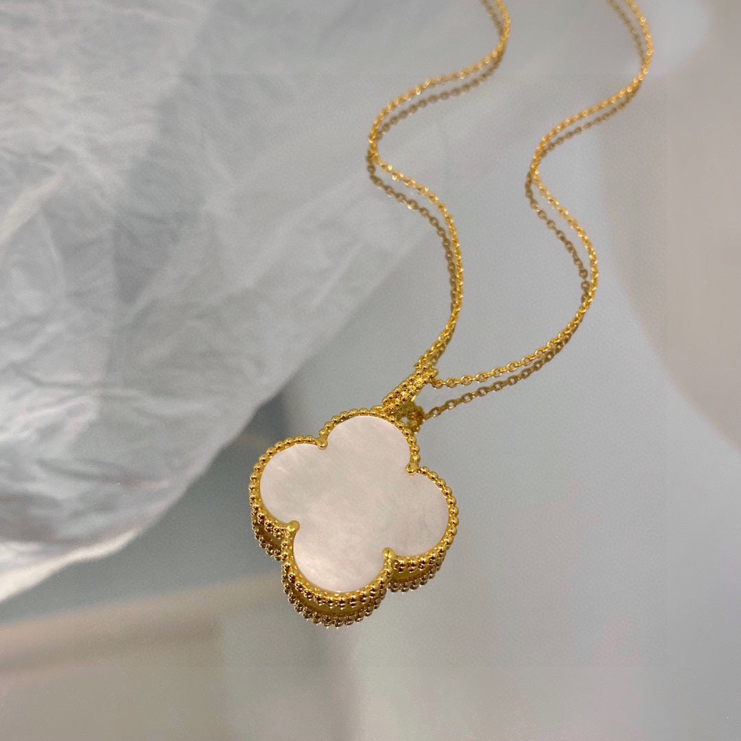 18K Van Cleef & Arpels Magic Alhambra One Motif Pearl Necklace