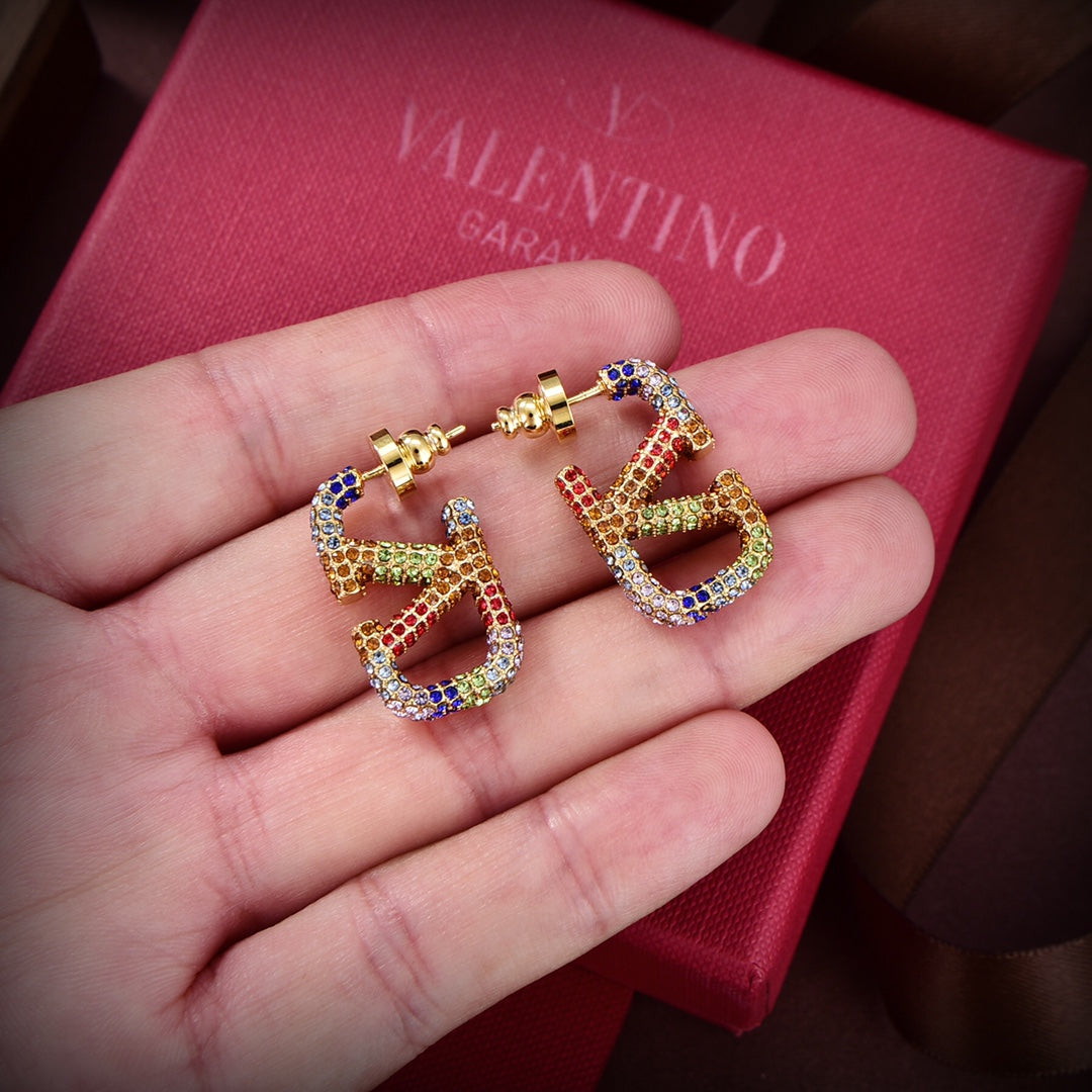 18K Valentino Garavani Vlogo Signature Earrings