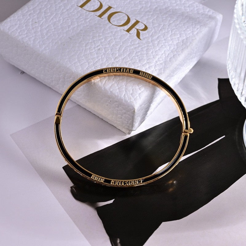18K Dior Night Code Bangle Bracelet