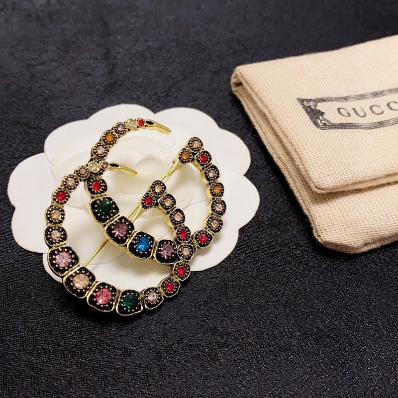 18K Gucci Color Crystal Brooch