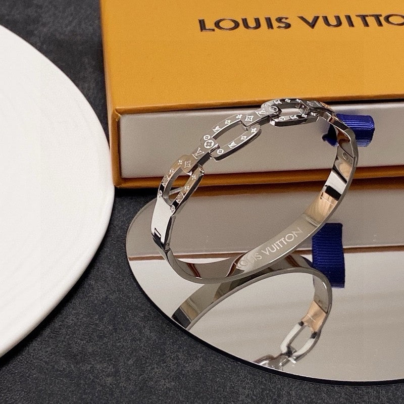 18K Louis Vuitton White Gold Bracelet