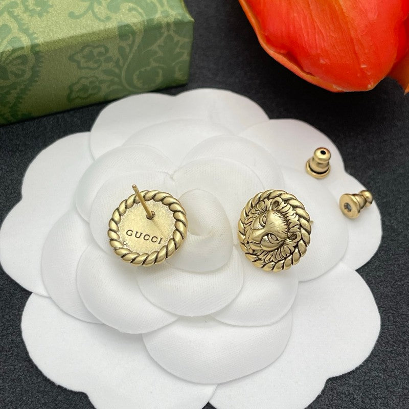 18K Gucci Lion Earrings